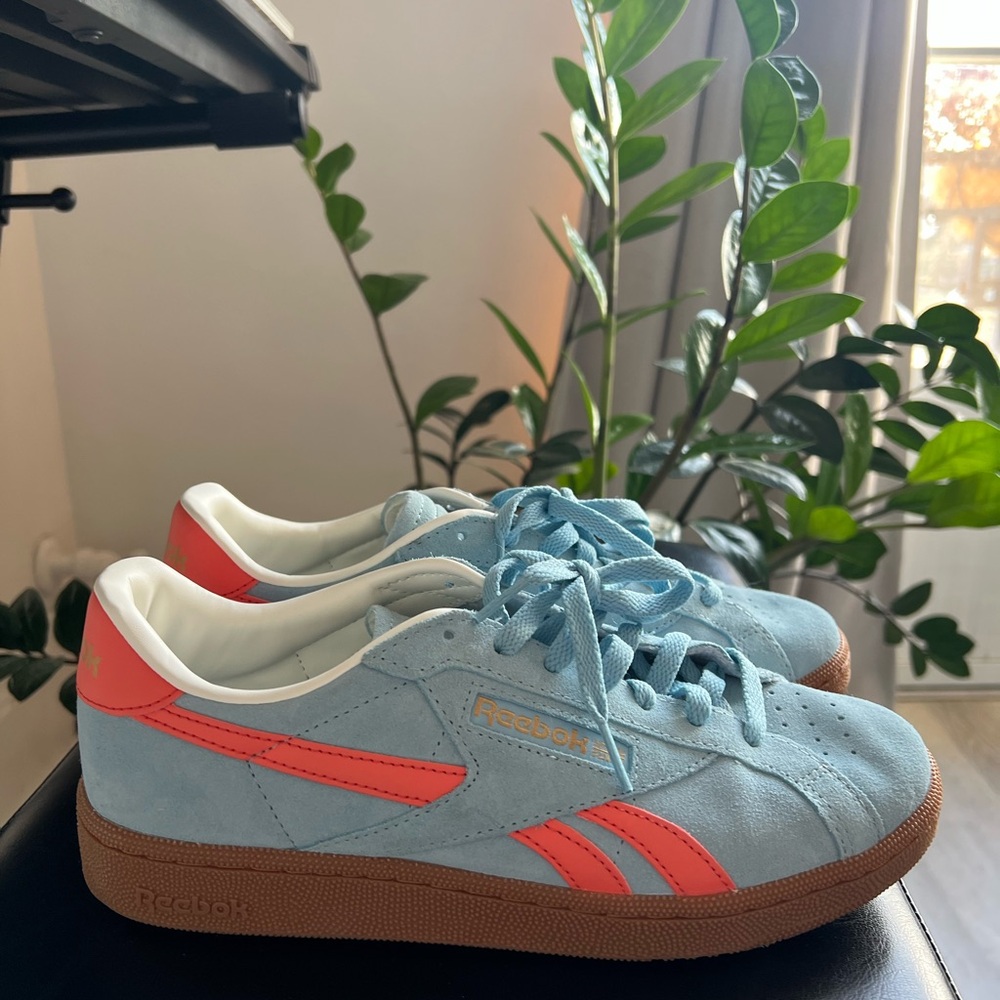 Reebok Kids Light Blue and Coral Sneakers